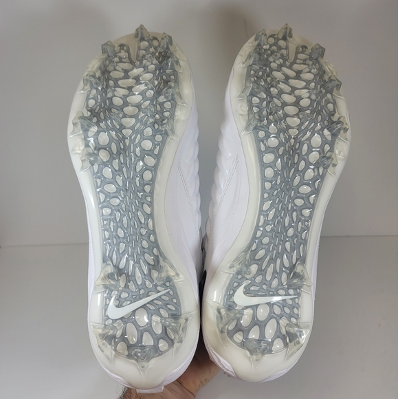 Nike Force Men's 13 Savage Pro 2 Sample White Black Football Cleats Lineman New - Picture 9 of 10